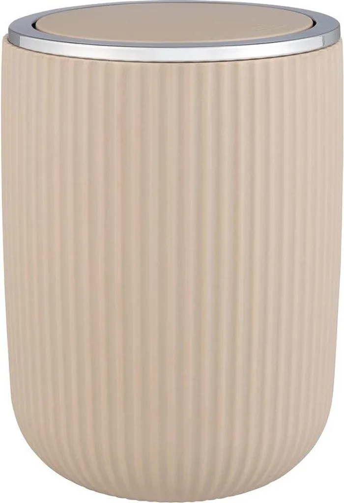 Poubelle compacte beige 2L en plastique pour gagner de la place
