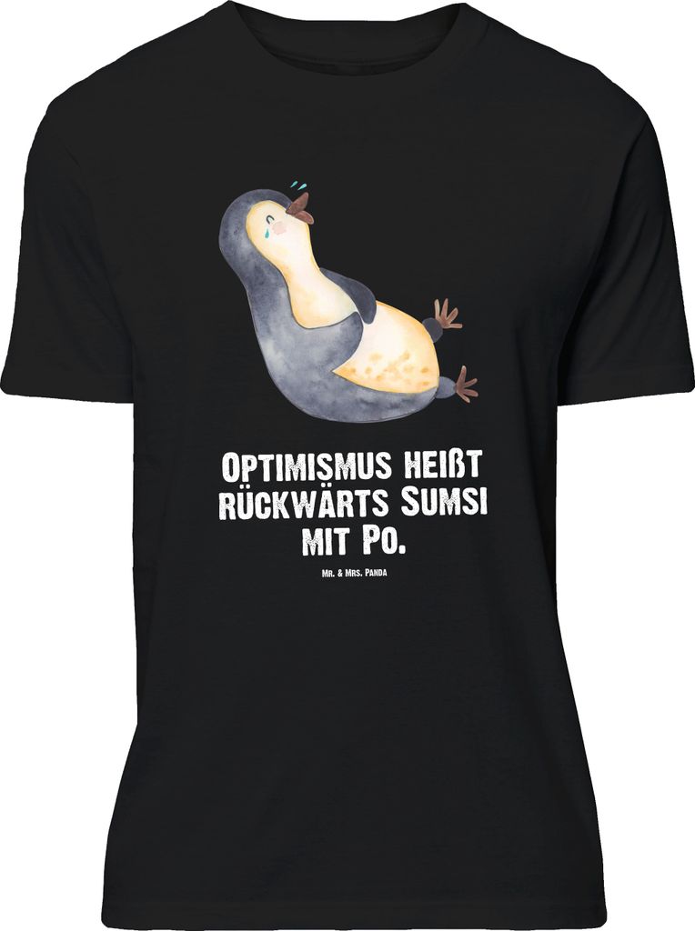 Mr. & Mrs. Panda Größe XL T-Shirt Pinguin Lachen - Schwarz - Geschenk, Funny, Lol, Fröhlich, Pinguine, Tshirt, Shirt, Haha, mit Spruch, Freude