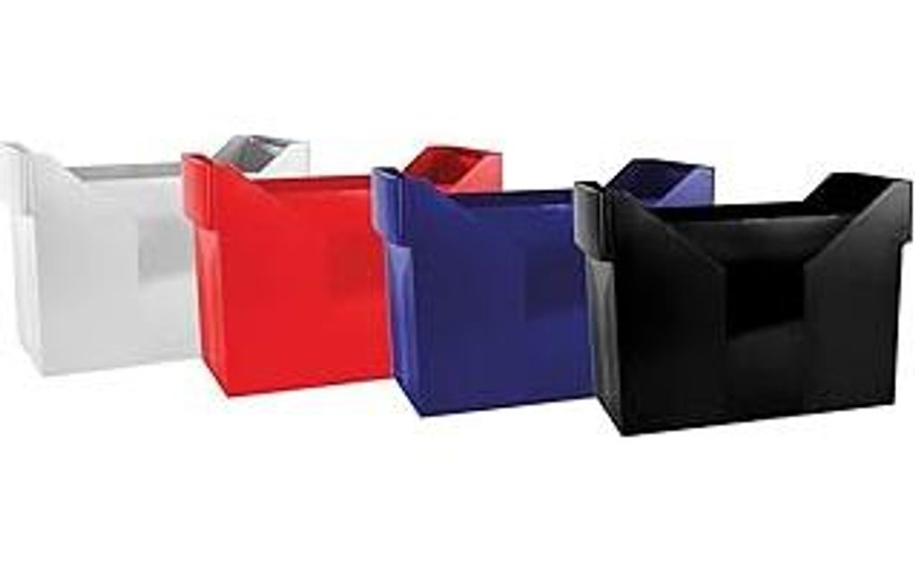 DONAU 7421001-04 Hängemappenbox Hängeregister aus Bruchsicherem Kunststoff/ Praktische File Box für Ordner Mappen A4/ Farbe: Rot