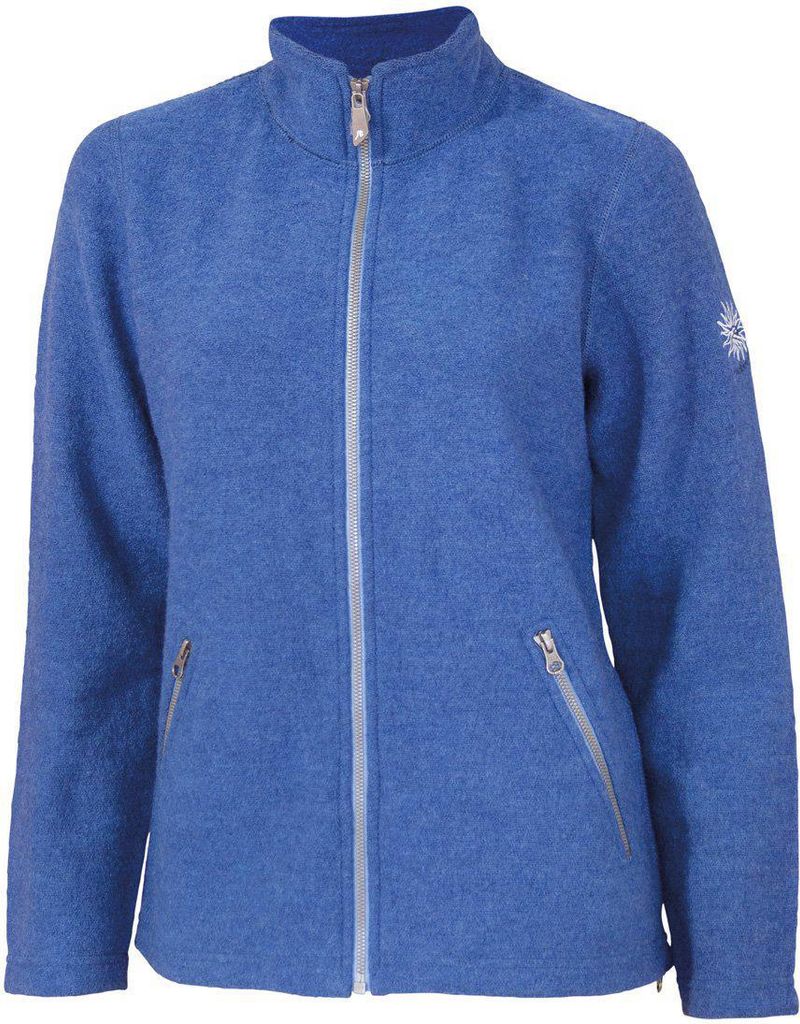 Ivanhoe Strickjacke Bella FZ für Frauen aus Wolle - Jeans - Blau