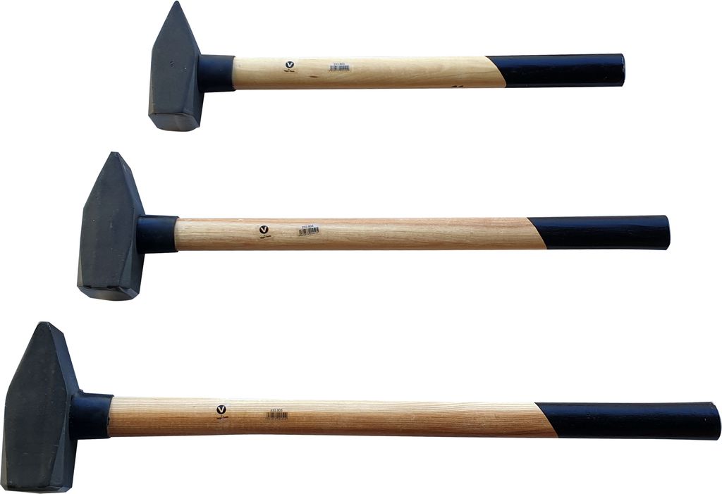 Schlosserhammer Werkstatthammer 3/4/5kg Set 3 tlg Holzstiel
