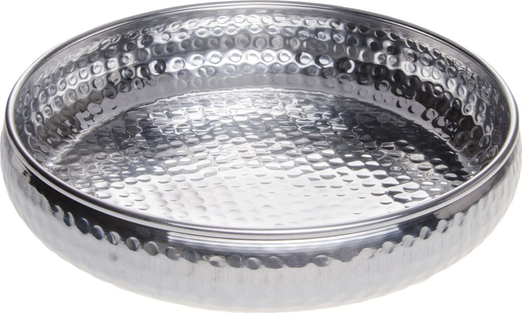 Orientalisches rundes Tablett Schale aus Metall Fidan 34cm Produktbild 