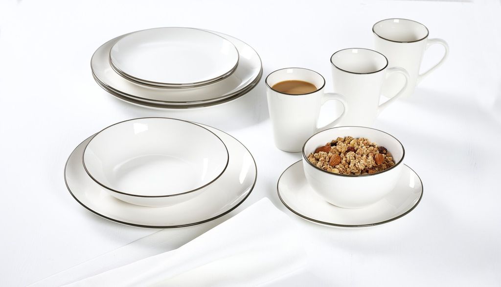 Dessertteller / Frühstücksteller 20,5cm 6er Set Adela grau
