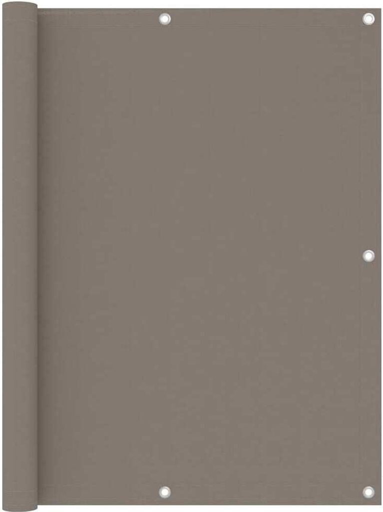 The Living Store Balkon-Sichtschutz Taupe 120x400 cm Oxford-Gewebe