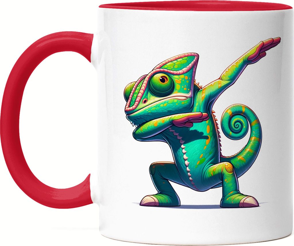 Leguan Dab Pose Tasse Rot Iguana Reptilienfans Geschenk