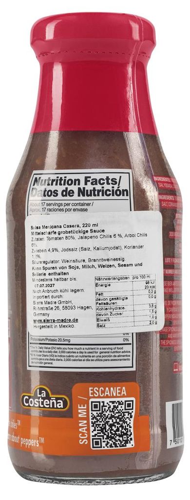 Salsa Mexicana Casera wuerzig fruchtig klassisch pikant Produktbild 