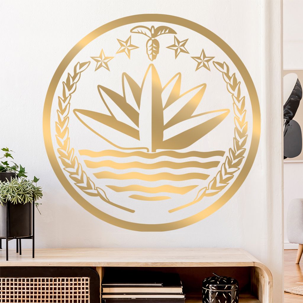 Bangladesch Wappen Wandtattoo Wandaufkleber Wall Sticker - Dekoration, Küche, Wohnzimmer, Schlafzimmer, Badezimmer