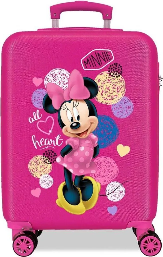 Valise Disney Minnie Love 55cm ABS : Finis les Bagages Lourds et Fragiles