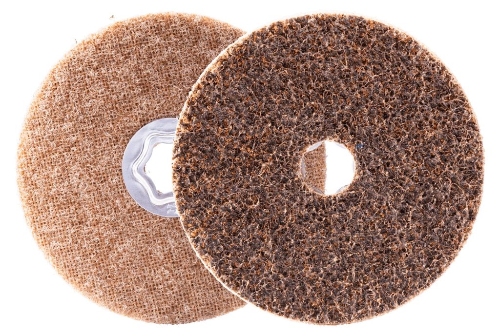 PFERD TOOLS COMBICLICK harte Vliesronde CC Ø 125 mm A100G für Feinschliff und Finish mit Winkelschleifer (2) 2 Stk