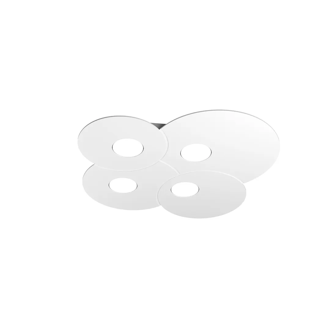 Plafonnier Toplight Cloud 86x37cm 4 Lumières GX53 Design Blanc Moderne