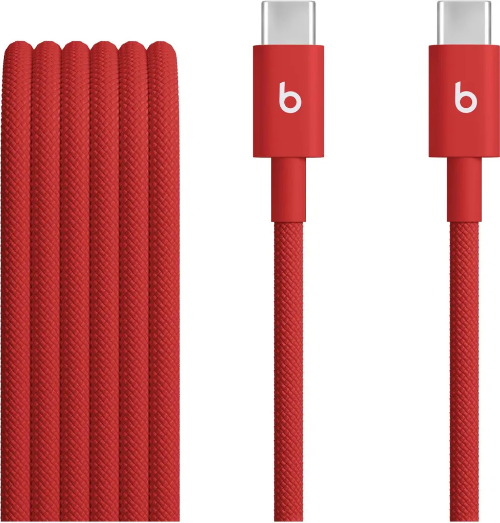 Câble USB-C Apple Beats 1,5m tissé ultra résistant coloris Rapid Red