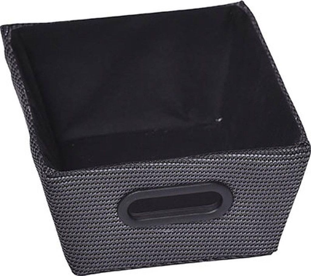 Ankleidekorb polyester h10,5xl20,5xp26cm - schwarz - Tendance