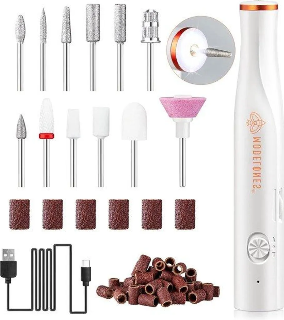 Coupe-ongles électrique rechargeable USB - Modèle Ergonomique Blanc