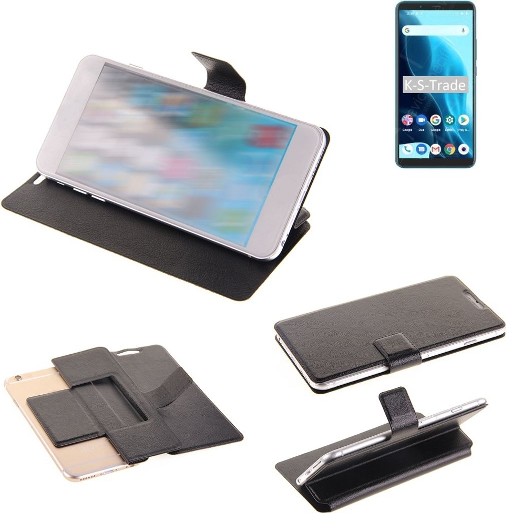 K-S-Trade Schutzhülle kompatibel mit Cubot Note 9 Schutzhülle Flip Cover Klapphülle Wallet Case Slim Handyhülle bookstyle schwarz