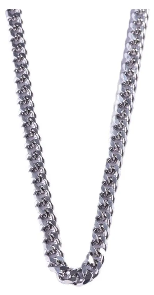 Collier maille gourmette en acier inoxydable pour homme - Bijou robuste