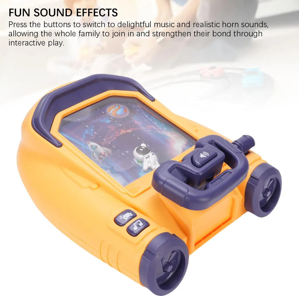 Simulateur de conduite spatiale pour enfant : volant et sons de course