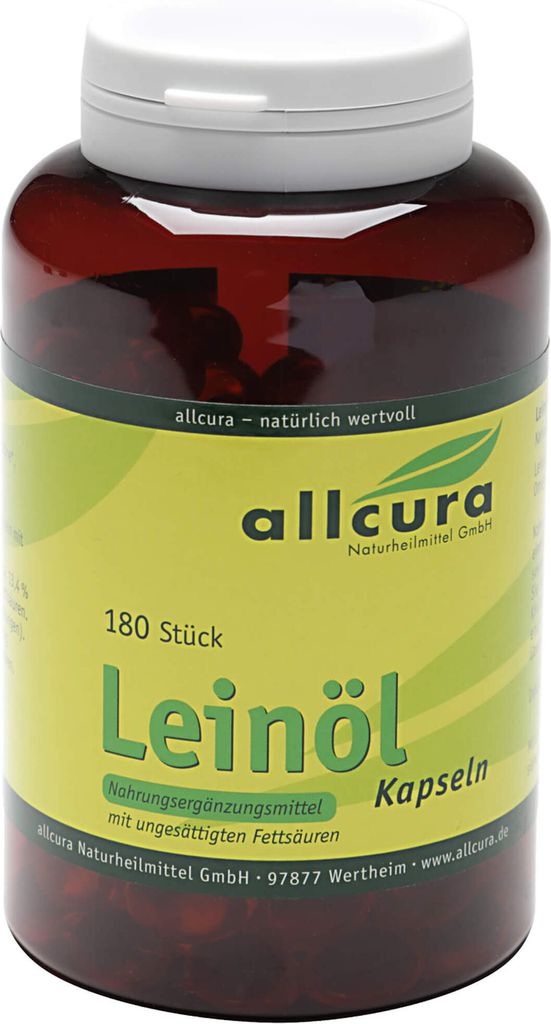 Allcura Leinöl Kapseln, 180 St. Kapseln