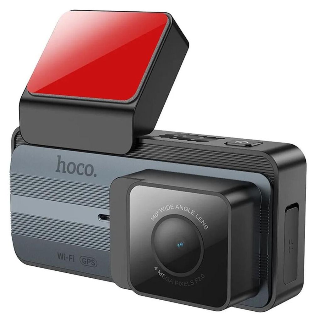 Dash cam passend für Auto Hoco mit Bildschirm 3,69" 2K + Rückfahrkamera 720P/25fps GPS DV12 silbergrau