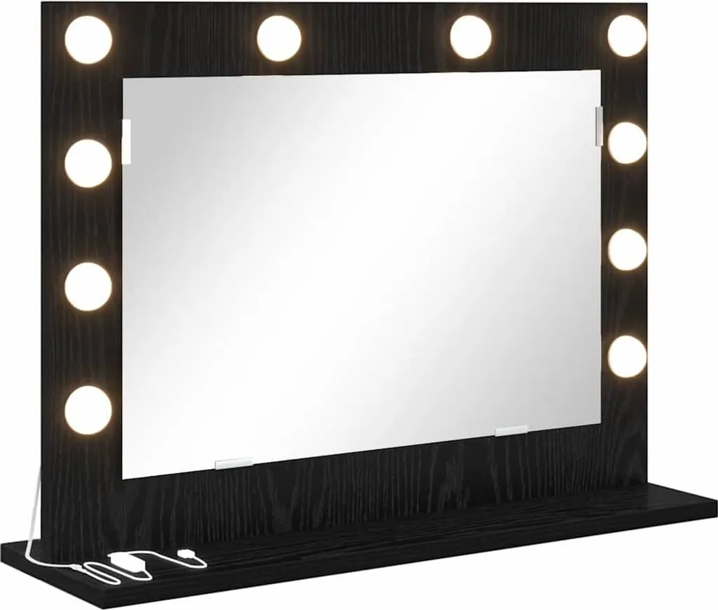 Specchio Bagno con Ripiano vidaXL Nero | Arreda con Stile Rovere