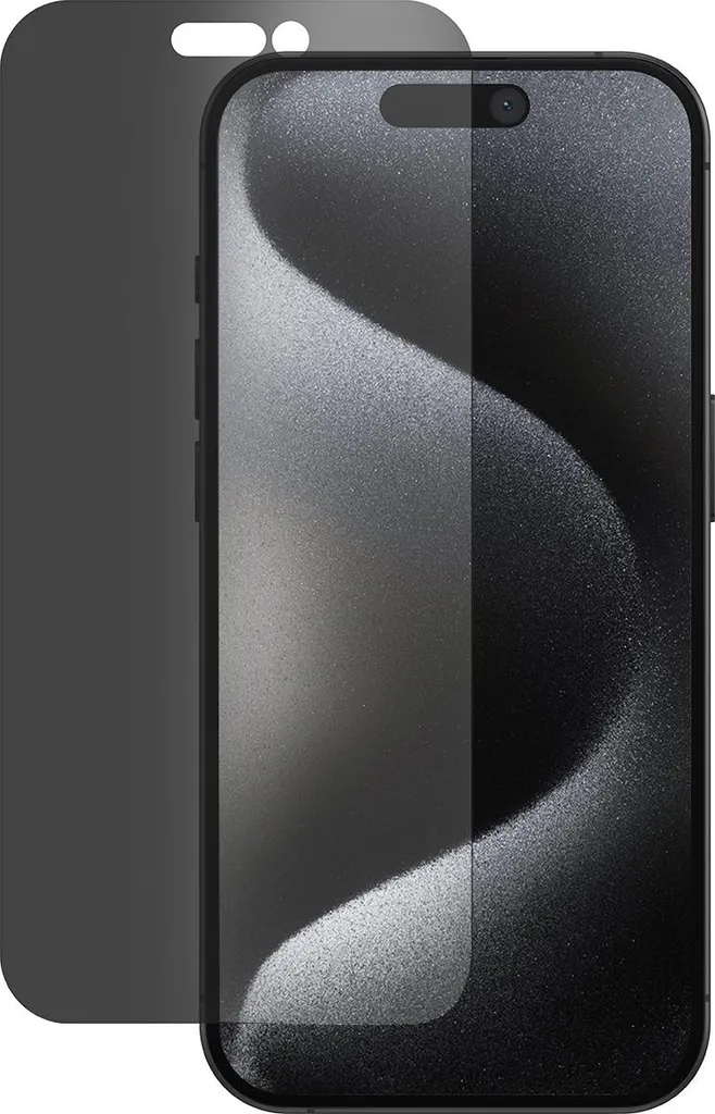 Protezione Schermo iPhone 15 Privacy Eiger - Vetro Temperato Nero