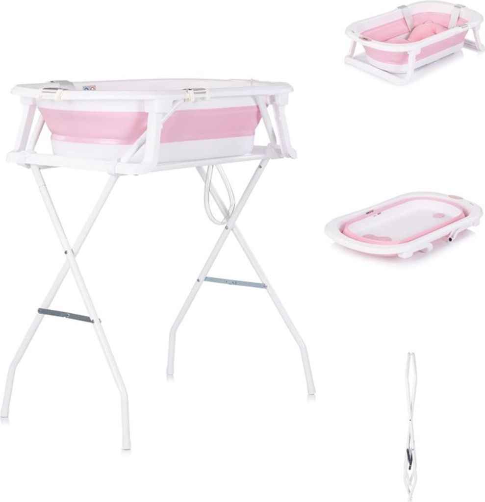 CHIPOLINO Badewanne mit Polster und Stä nder Malibu Pink Produktbild 