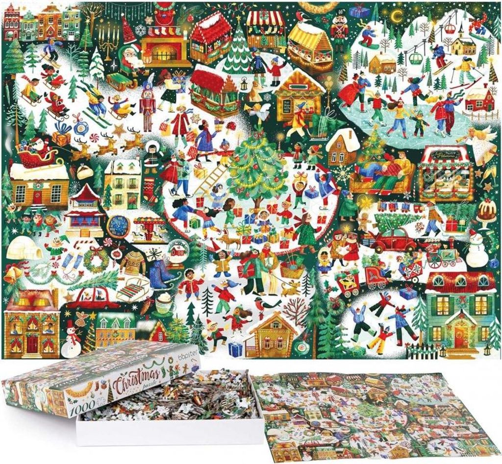 Boppi Puzzle 1000 Christmas Illustrated 12+ Yearbeschädigt