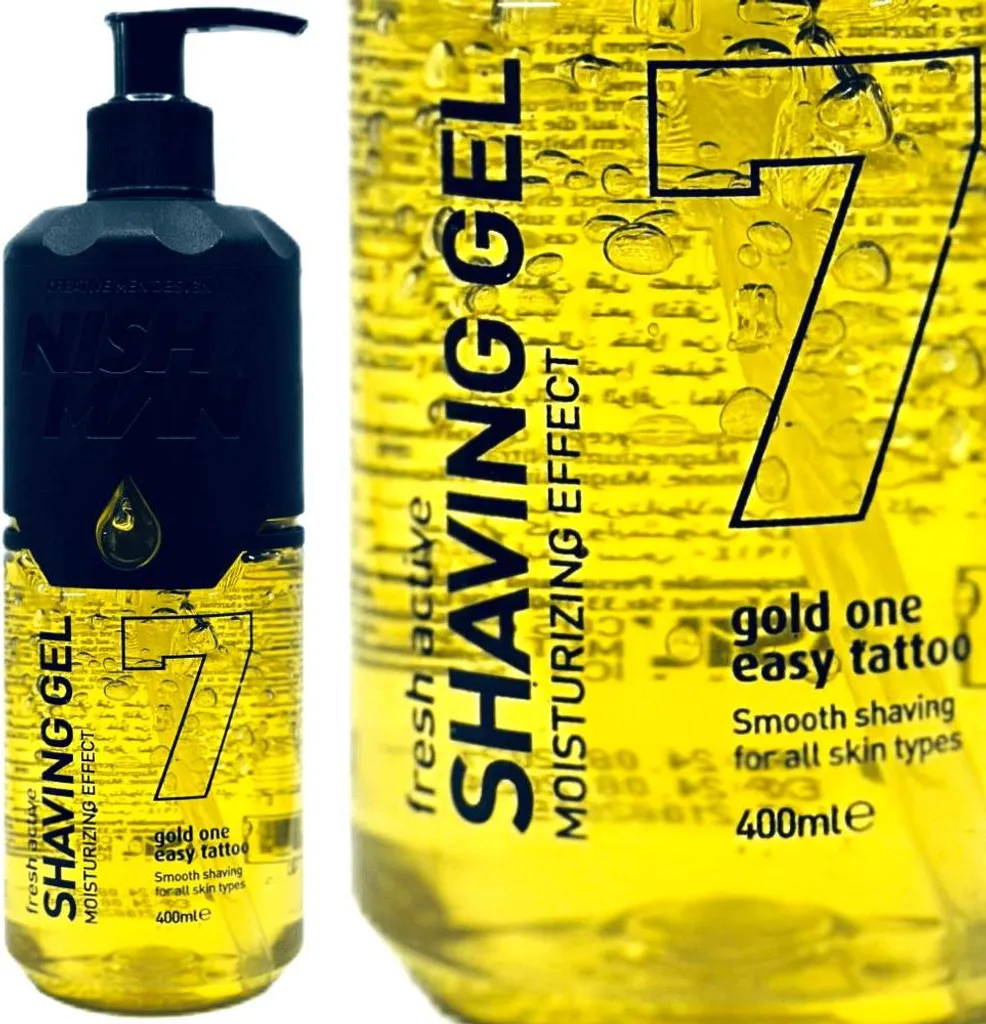 Gel de rasage Nishman 07 Gold 400ml anti-irritation transparent 07 Gold