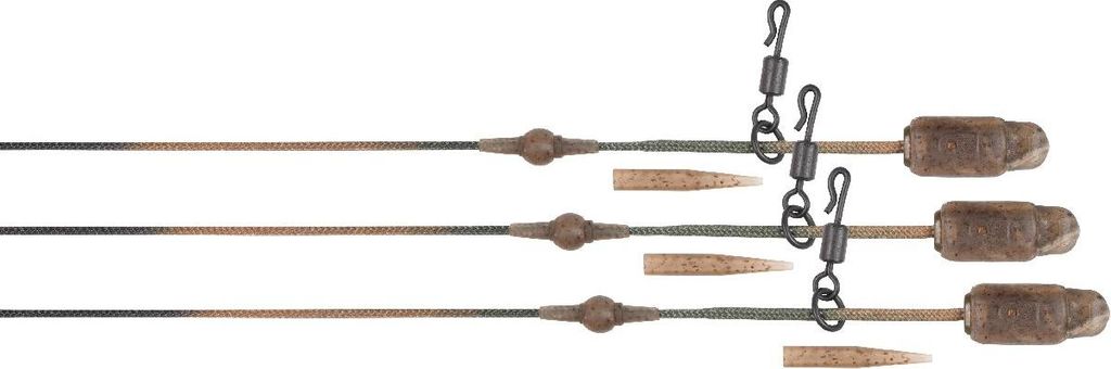 Fox Edges Camo Heli-Clip Rigs 50lb Leadcore 3pcs Rigzubehör