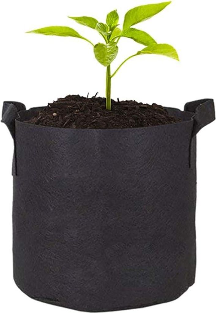5 Stück 3 Gallonen atmungsaktive Vliesstoff-Teelzakken - Gemüsepflanzen Anzuchtbeutel Container - Kartoffeln Tomaten Karotten - Kindergarten Gart...