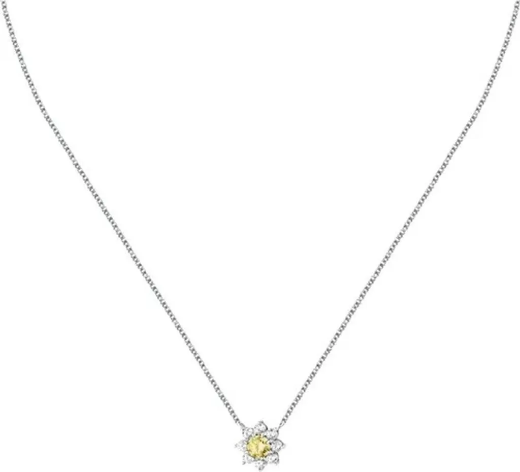 Collier argent Tesori fleur SAIW185 anti-allergie et haute tenue