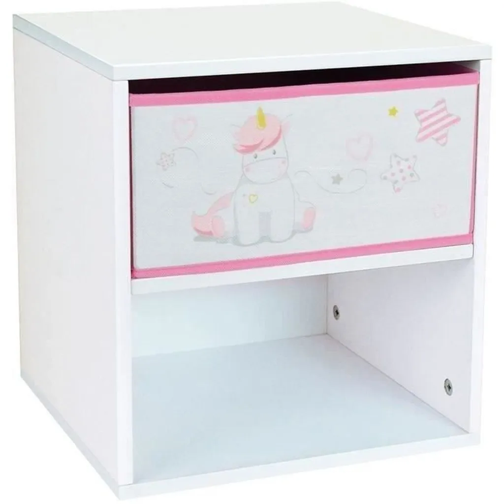 Table de nuit licorne pour ranger les jouets - Fini le désordre au lit