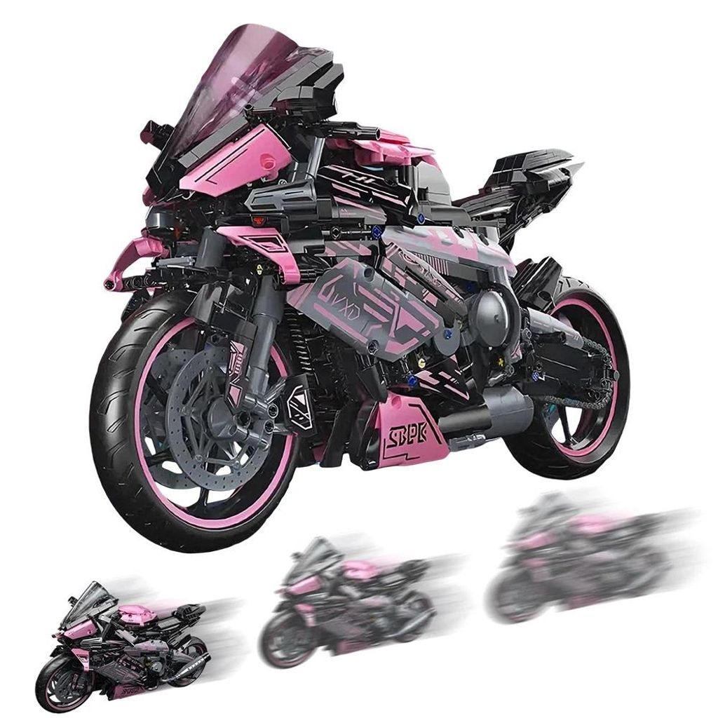 Jeu de construction Klemmbausteine, modèle de moto chopper, Image du produit 