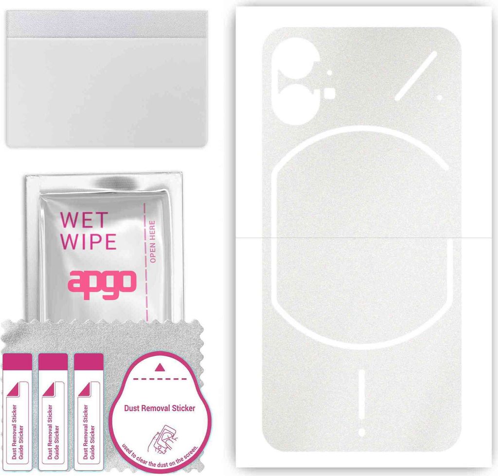 apgo Rückseite Schutzfolie, Skin, kompatibel mit Nothing Phone 1, Hinten Displayschutzfolie aus Vinylfolie, kratzfest, einfache Montage - Matt Tra...