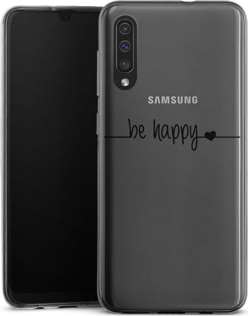 DeinDesign Handyhülle für Samsung Galaxy A50 Silikon Hülle Case Smartphone Schutzhülle Glück Statement Motiv ohne Hintergrund