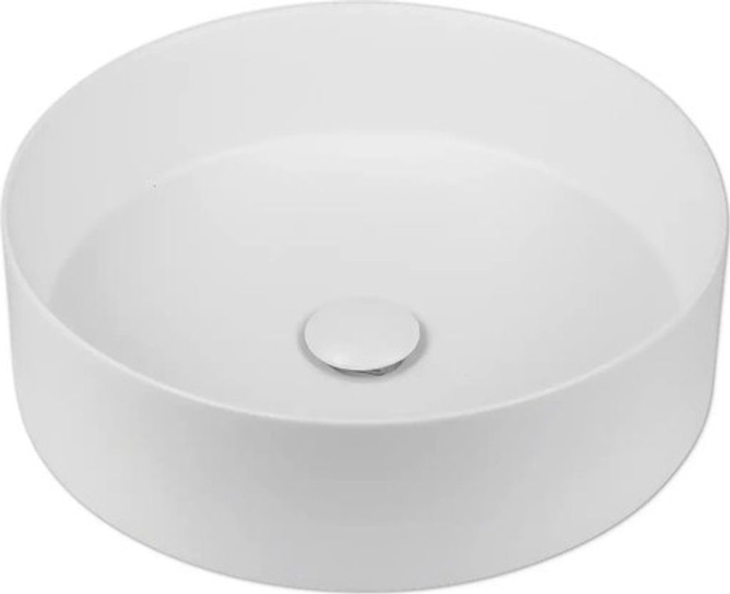 Jungborn Aufsatzwaschbecken AMION 40 cm matt weiß inkl. keramischen Ablaufventil