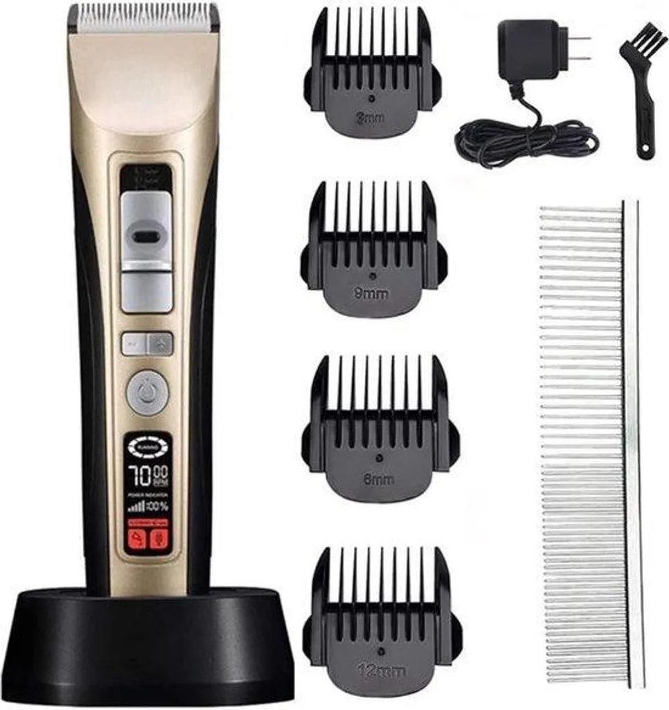 Ensemble de soins pour chiens avec brosse démêlante et peigne de mue