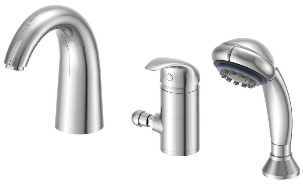 Aqualine KASIOPEA 3-Loch Wannenarmatur, Chrom Produktbild 