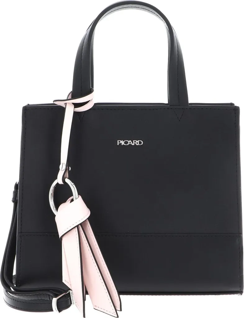 Petit sac à main Levante PICARD en cuir noir avec double porté chic