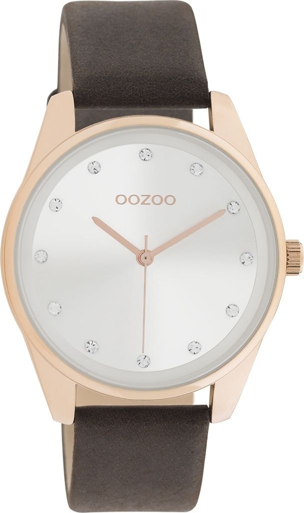 Oozoo Armbanduhr braun Leder Timepieces Damen Analog-Quarzuhr UOC11048