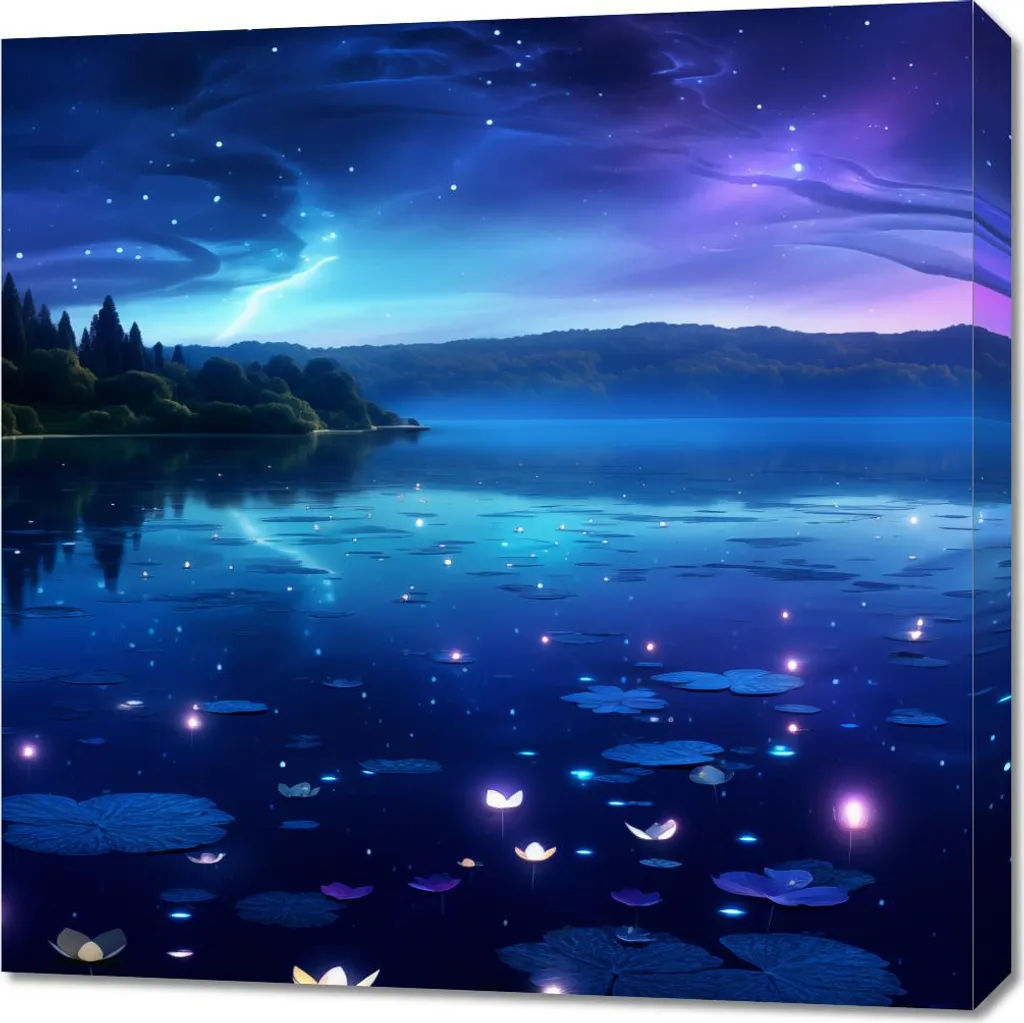 Quadro da Parete 70x70 cm Sussurri delle lucciole | Atmosfera Magica