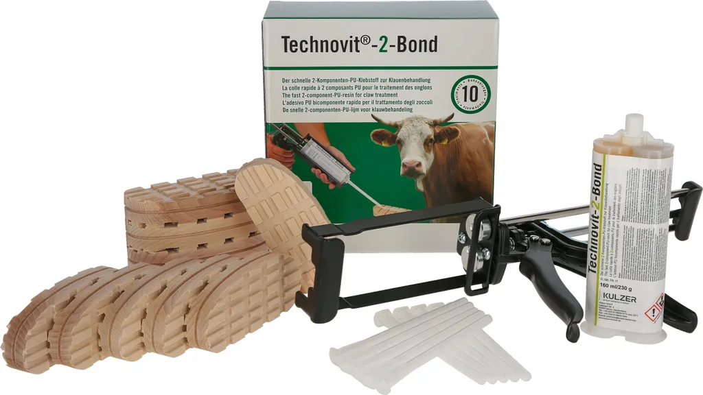Kerbl Technovit 2-Bond Kit de démarrage avec pistolet doseur inclus