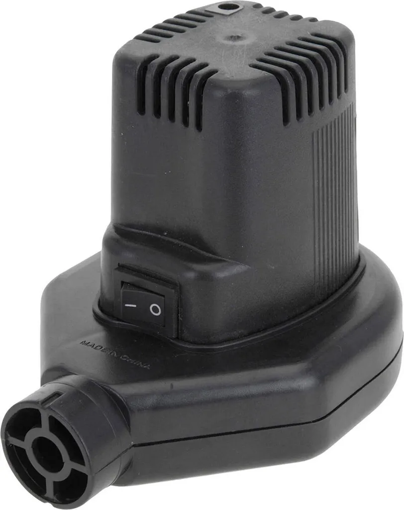 Pompe de Gonflage 12V/230V pour Matelas et Bateaux - ABS Noir 14,5cm