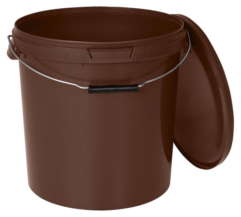 BenBow Seau avec couvercle 20L x1 Marron - qualité Image du produit 