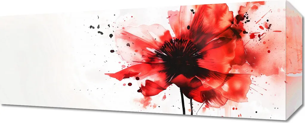 Tableau Aquarelle Liquide de 50x20 cm - Déco Murale Originale et Colorée