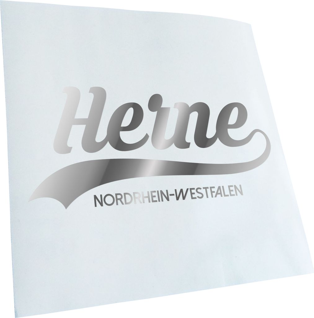 Kiwistar - Autoaufkleber - Herne Nordrhein-Westfalen - Chrom - 24x11cm - Aufkleber für Auto, Laptop, Fahrrad, LKW, Motorrad mehrfarbig JDM Decal R...