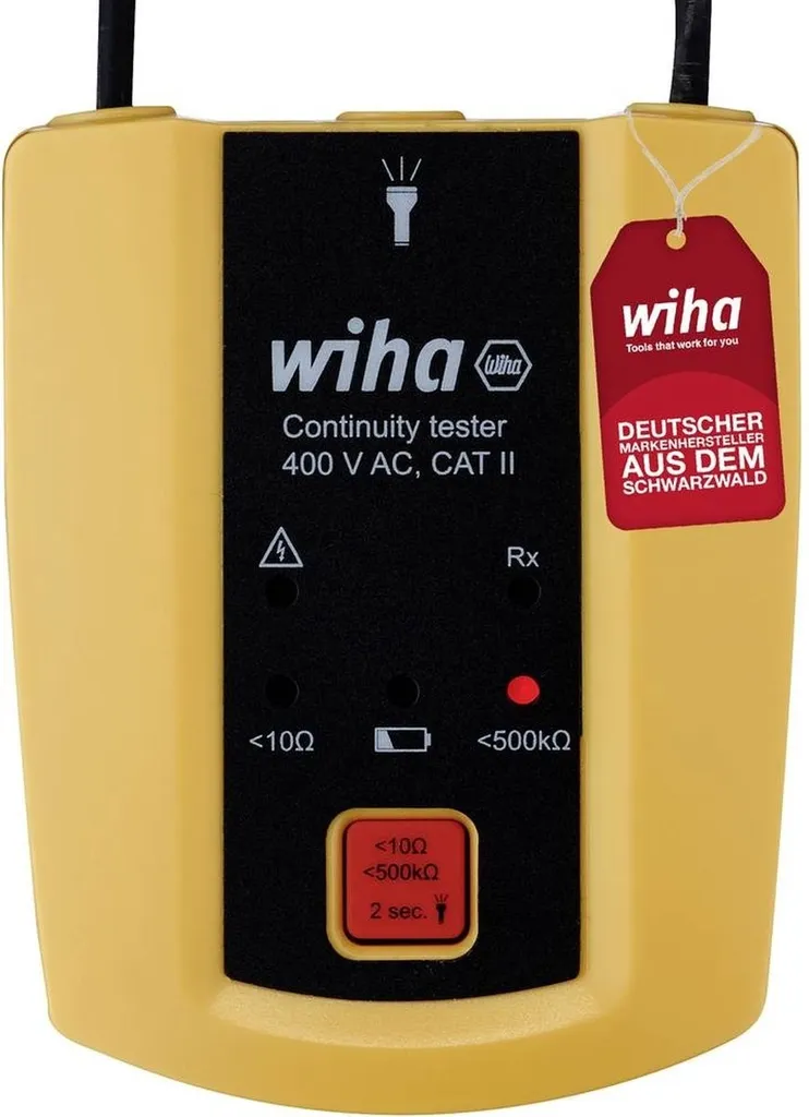 Testeur Wiha 45222 haute visibilité CAT II 400V AC avec bip sonore