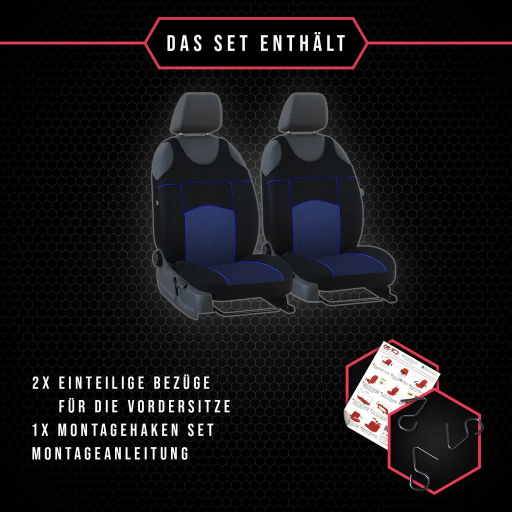 Set Coprisedili Auto Blu Mercedes Viano 1+1 - Ottima Qualità Prezzo - 8