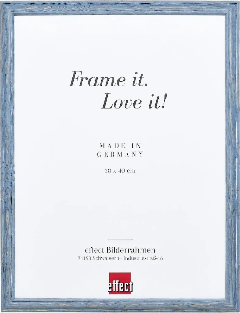 Cornice in Legno 20x28 cm Grigio-Blu con Vetro Antiriflesso Professionale