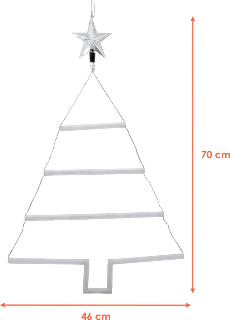 Albero di Natale da finestra 66 LED con 8 funzioni e timer Immagine del prodotto 