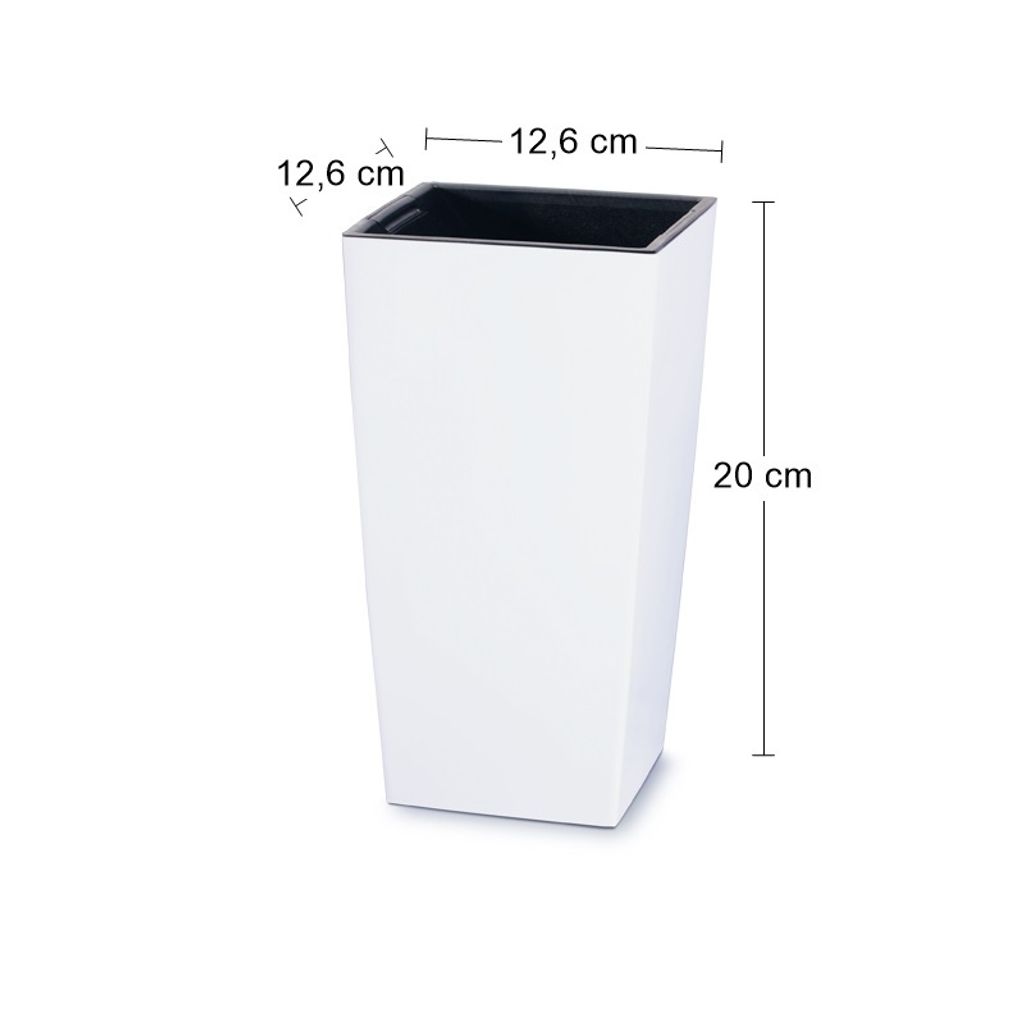 nabbi Blumentopf aus Kunststoff DURS125 12,5 cm - Weiß Produktbild 